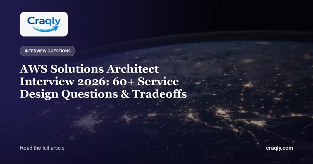 AWS Solutions Architect Interview 2026: 60+ Service Design Questions & Tradeoffs
