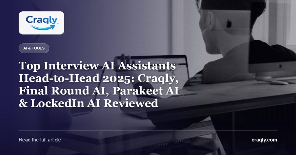 Top Interview AI Assistants Head-to-Head 2025: Craqly, Final Round AI, Parakeet AI & LockedIn AI Reviewed