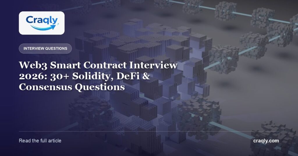 Web3 Smart Contract Interview 2026: 30+ Solidity, DeFi & Consensus Questions