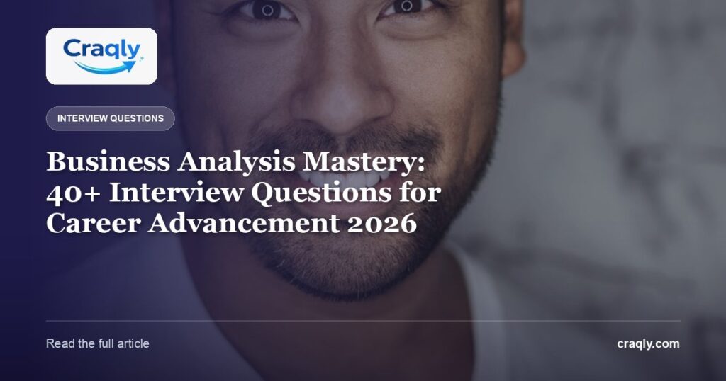 Business Analysis Mastery: 40+ Interview Questions for Career Advancement 2026