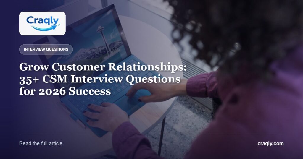 Grow Customer Relationships: 35+ CSM Interview Questions for 2026 Success