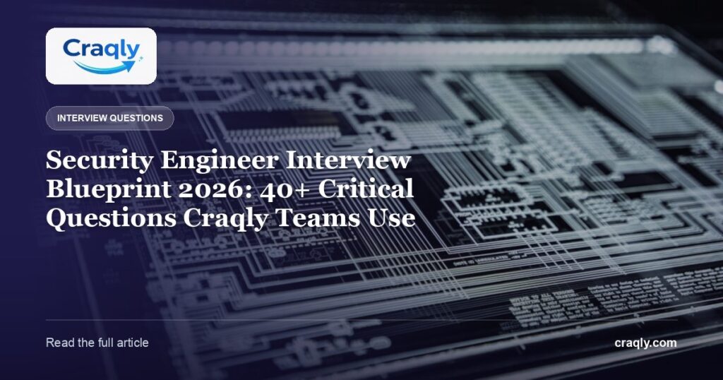 Security Engineer Interview Blueprint 2026: 40+ Critical Questions Craqly Teams Use