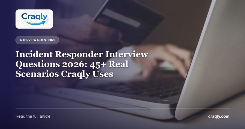 Incident Responder Interview Questions 2026: 45+ Real Scenarios Craqly Uses