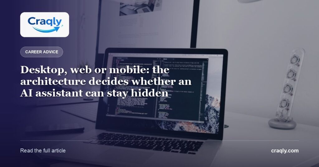 Desktop, web or mobile: the architecture decides whether an AI assistant can stay hidden