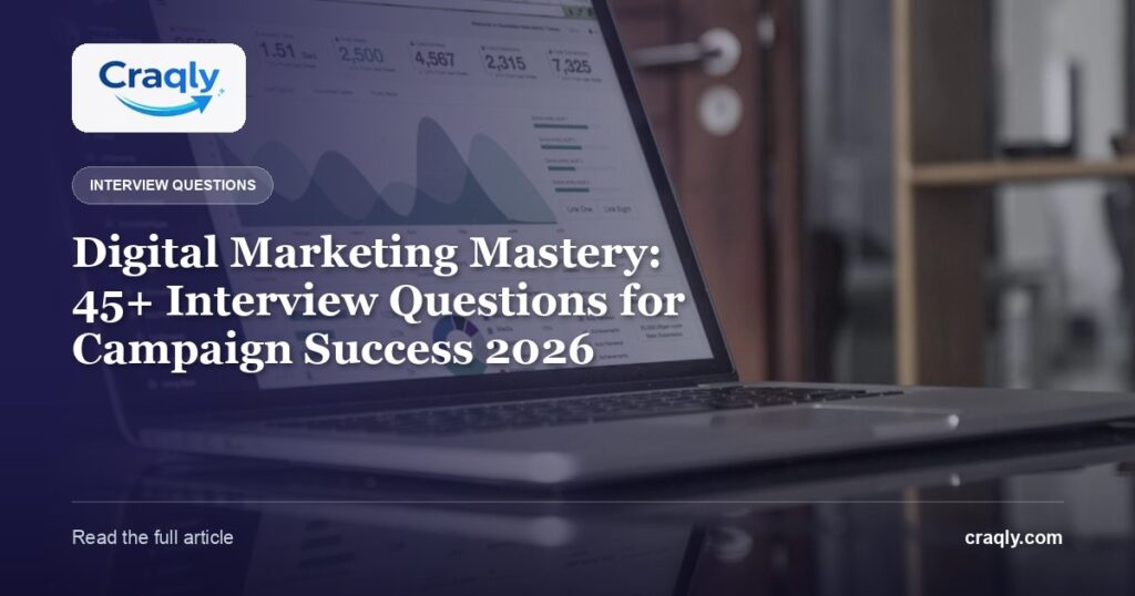 Digital Marketing Mastery: 45+ Interview Questions for Campaign Success 2026