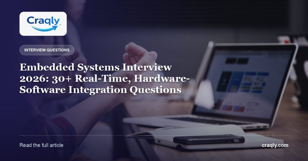 Embedded Systems Interview 2026: 30+ Real-Time, Hardware-Software Integration Questions