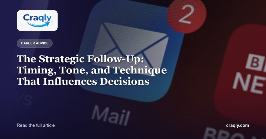 The Strategic Follow-Up: Timing, Tone, and Technique That Influences Decisions
