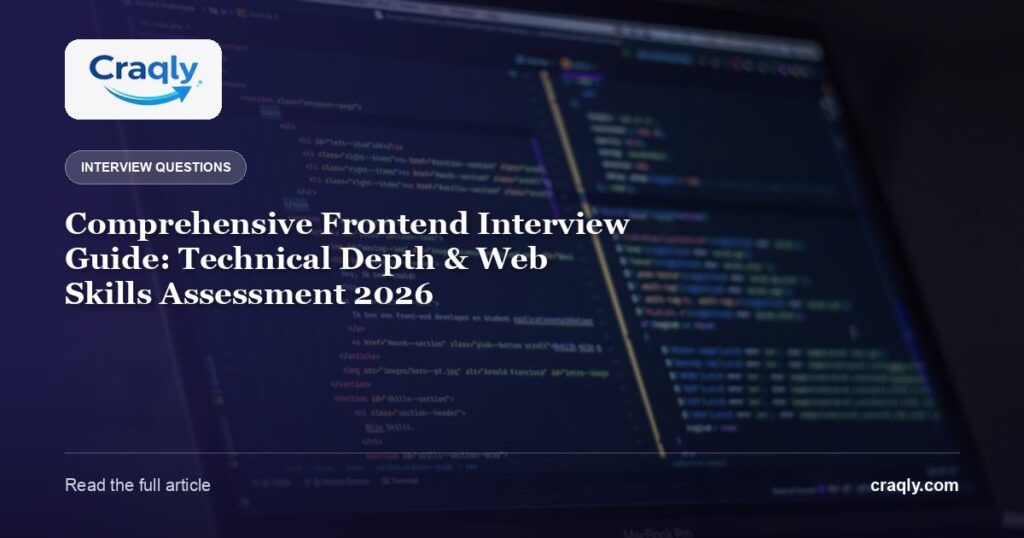 Comprehensive Frontend Interview Guide: Technical Depth & Web Skills Assessment 2026