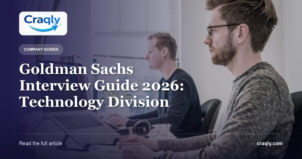 Goldman Sachs Interview Guide 2026: Technology Division