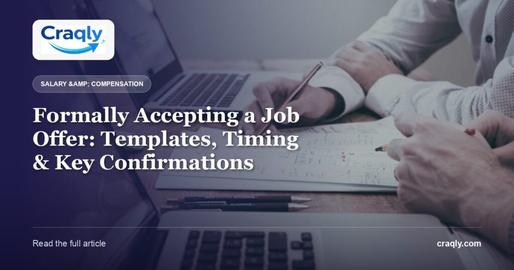 Formally Accepting a Job Offer: Templates, Timing & Key Confirmations