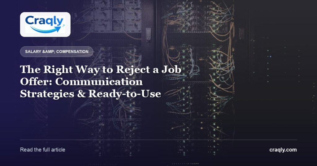 The Right Way to Reject a Job Offer: Communication Strategies & Ready-to-Use Templates
