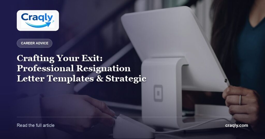 Crafting Your Exit: Professional Resignation Letter Templates & Strategic Guidance