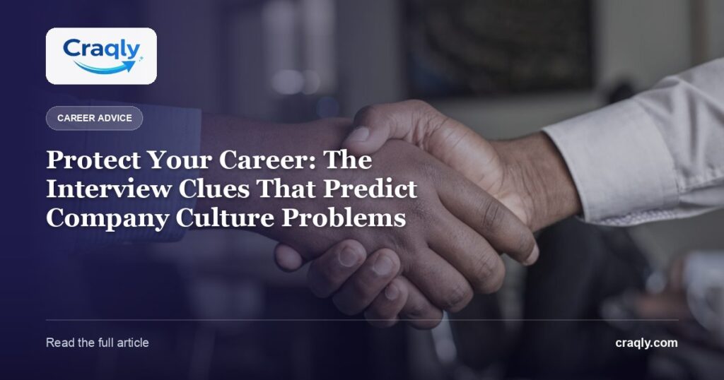 Protect Your Career: The Interview Clues That Predict Company Culture Problems