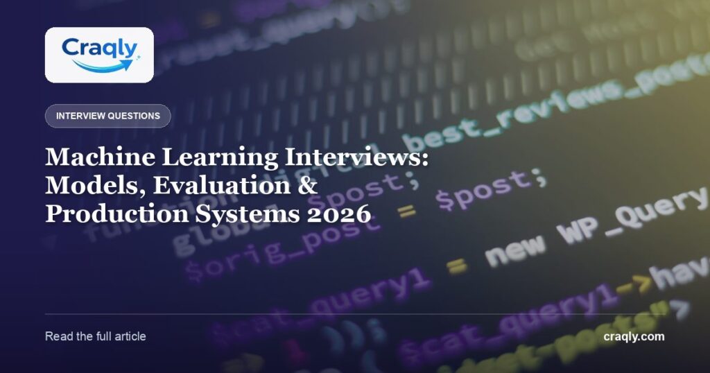 Machine Learning Interviews: Models, Evaluation & Production Systems 2026