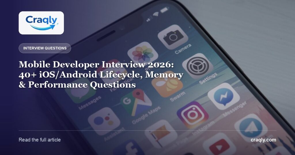 Mobile Developer Interview 2026: 40+ iOS/Android Lifecycle, Memory & Performance Questions