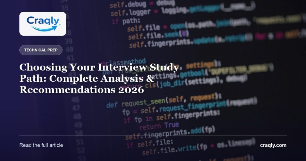 Choosing Your Interview Study Path: Complete Analysis & Recommendations 2026