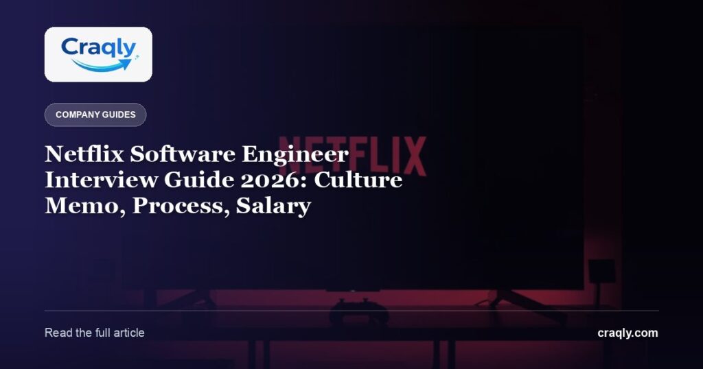Netflix Software Engineer Interview Guide 2026: Culture Memo, Process, Salary