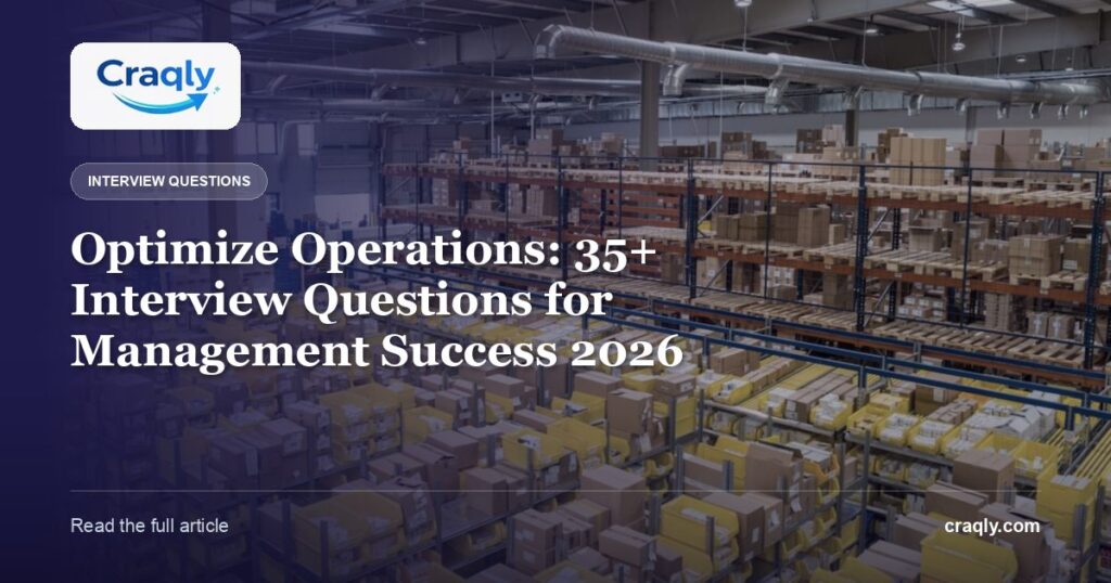 Optimize Operations: 35+ Interview Questions for Management Success 2026