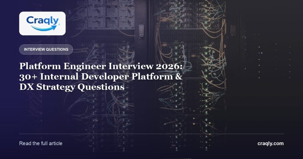 Platform Engineer Interview 2026: 30+ Internal Developer Platform & DX Strategy Questions