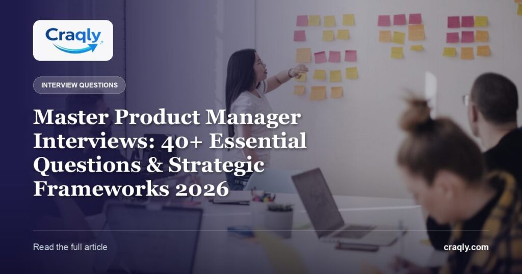 Master Product Manager Interviews: 40+ Essential Questions & Strategic Frameworks 2026