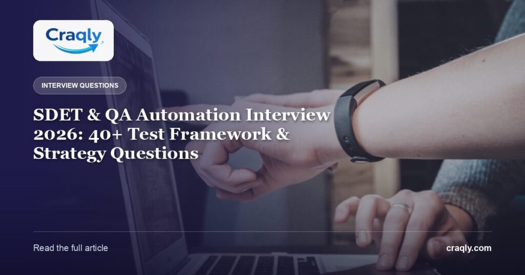 SDET & QA Automation Interview 2026: 40+ Test Framework & Strategy Questions