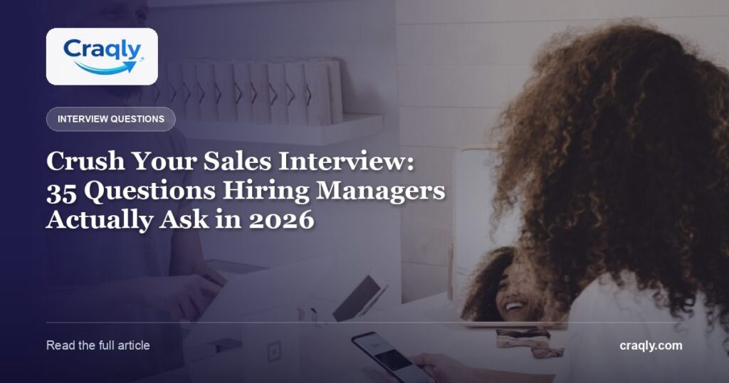 Crush Your Sales Interview: 35 Questions Hiring Managers Actually Ask in 2026