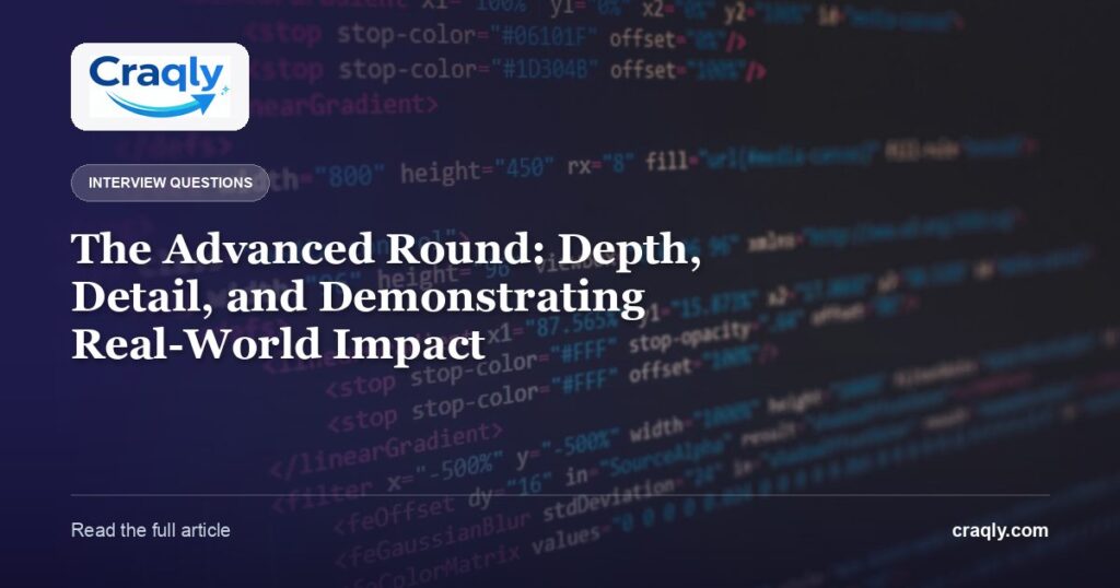 The Advanced Round: Depth, Detail, and Demonstrating Real-World Impact