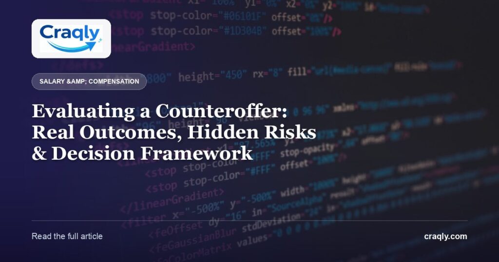 Evaluating a Counteroffer: Real Outcomes, Hidden Risks & Decision Framework