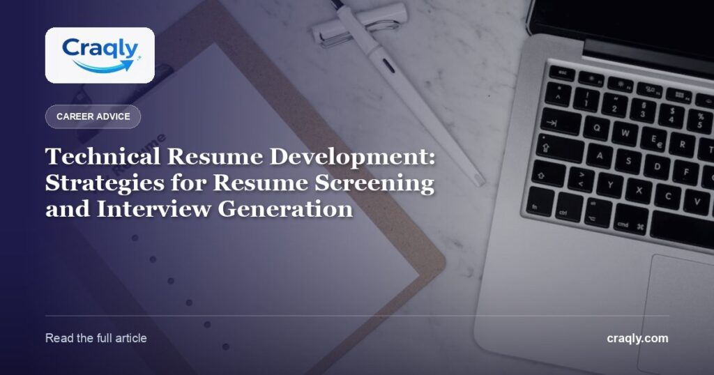 Technical Resume Development: Strategies for Resume Screening and Interview Generation