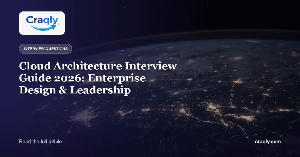 Cloud Architecture Interview Guide 2026: Enterprise Design & Leadership