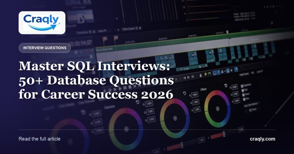 Master SQL Interviews: 50+ Database Questions for Career Success 2026