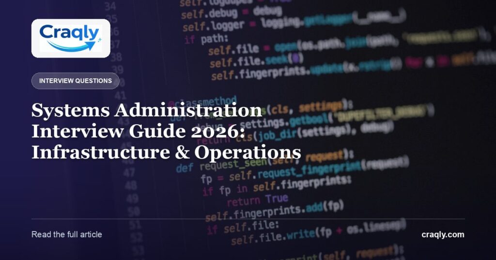 Systems Administration Interview Guide 2026: Infrastructure & Operations