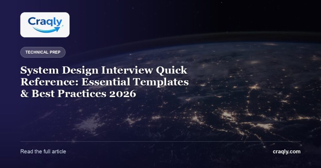 System Design Interview Quick Reference: Essential Templates & Best Practices 2026