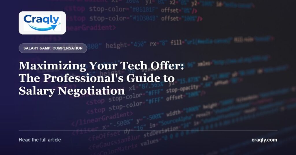 Maximizing Your Tech Offer: The Professional’s Guide to Salary Negotiation