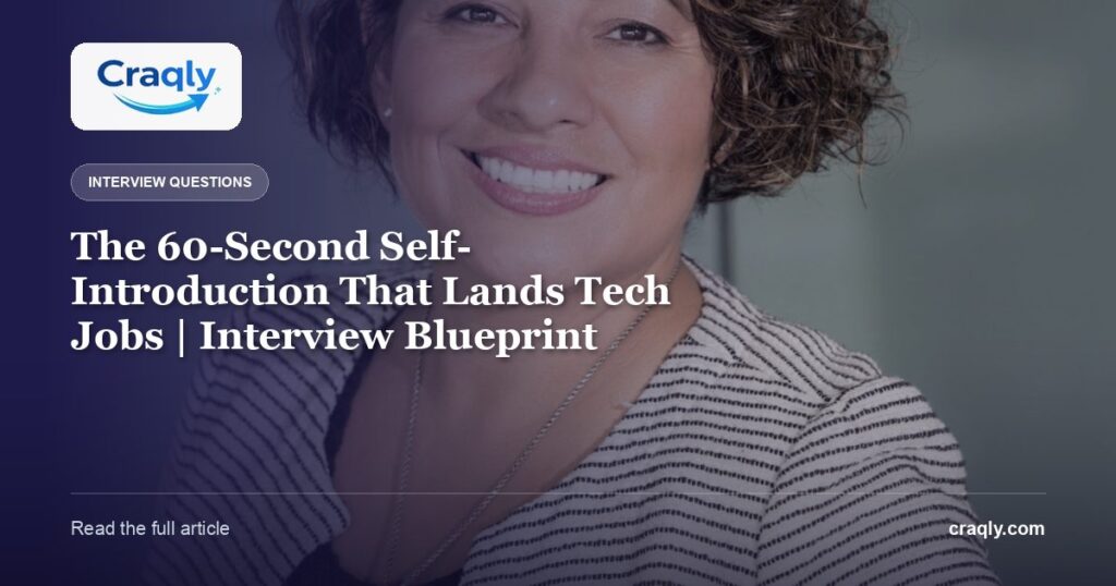 The 60-Second Self-Introduction That Lands Tech Jobs | Interview Blueprint