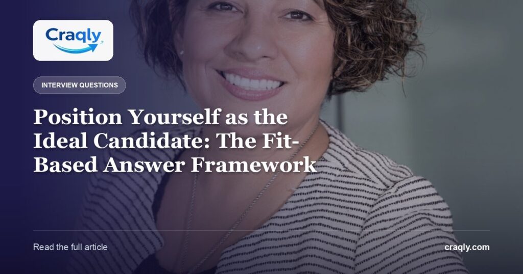 Position Yourself as the Ideal Candidate: The Fit-Based Answer Framework