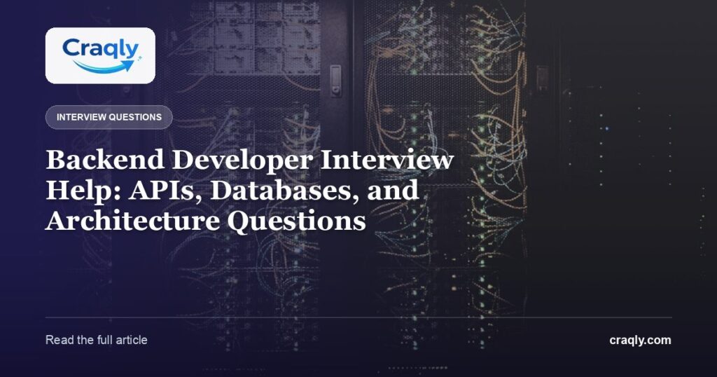 Backend Developer Interview Help: APIs, Databases, and Architecture Questions