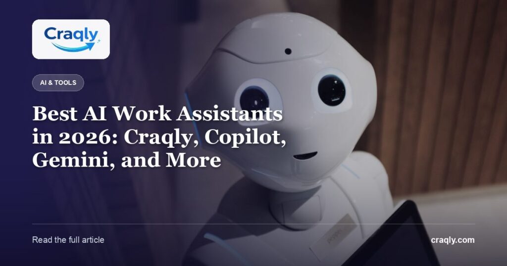 Best AI Work Assistants in 2026: Craqly, Copilot, Gemini, and More