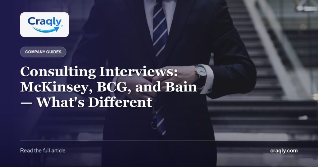 Consulting Interviews: McKinsey, BCG, and Bain — What’s Different