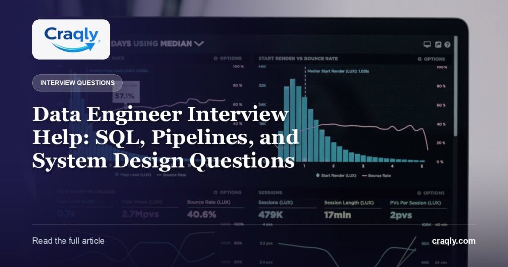 Data Engineer Interview Help: SQL, Pipelines, and System Design Questions
