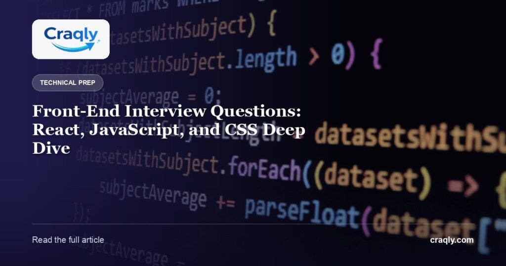 Front-End Interview Questions: React, JavaScript, and CSS Deep Dive