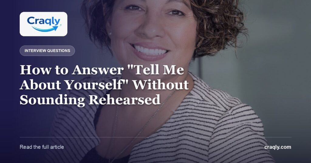 How to Answer “Tell Me About Yourself” Without Sounding Rehearsed