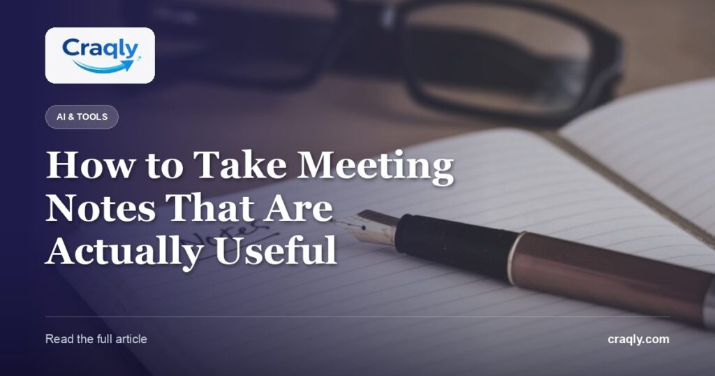 How to Take Meeting Notes That Are Actually Useful