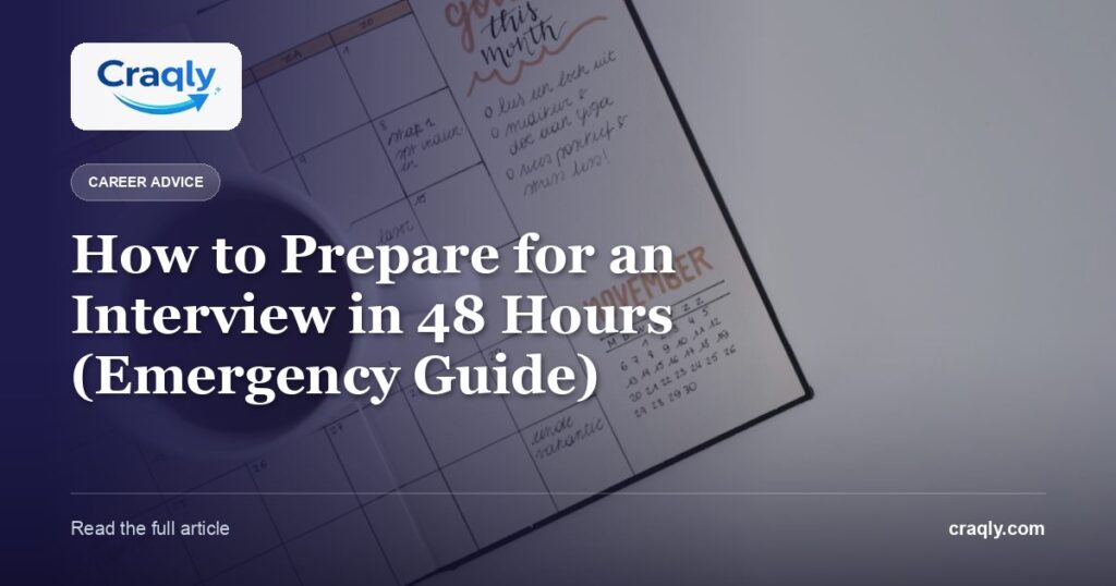 How to Prepare for an Interview in 48 Hours (Emergency Guide)