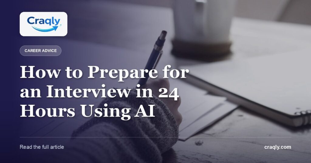 How to Prepare for an Interview in 24 Hours Using AI