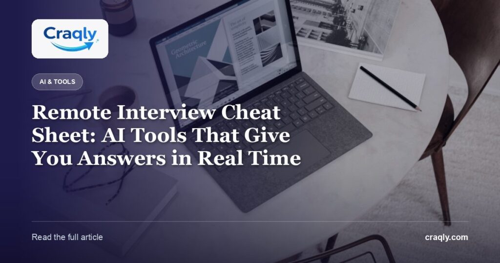Remote Interview Cheat Sheet: AI Tools That Give You Answers in Real Time