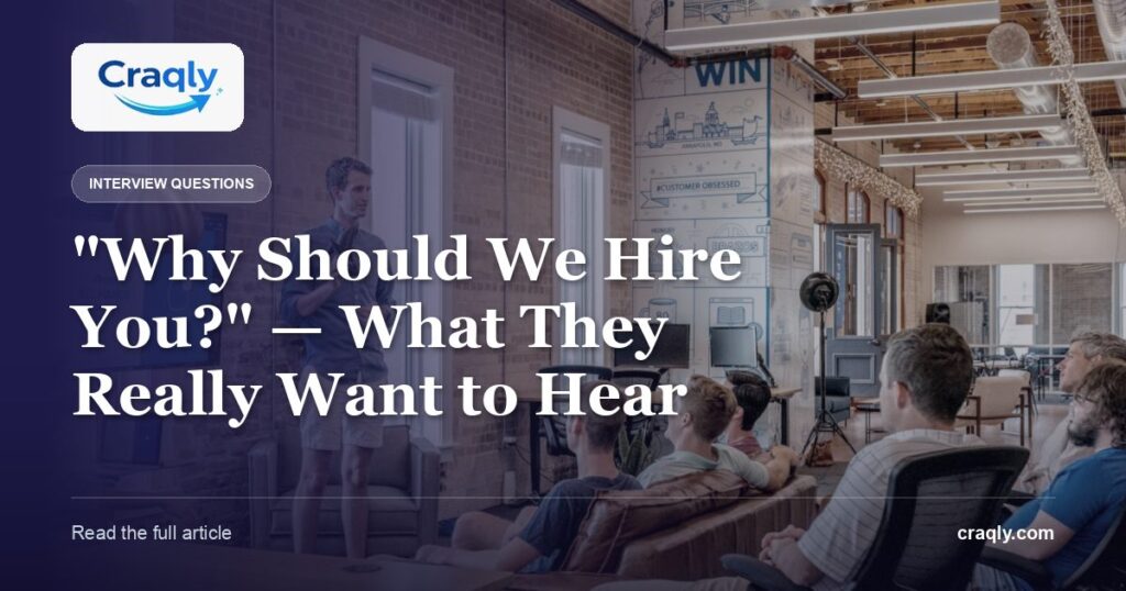 “Why Should We Hire You?” — What They Really Want to Hear