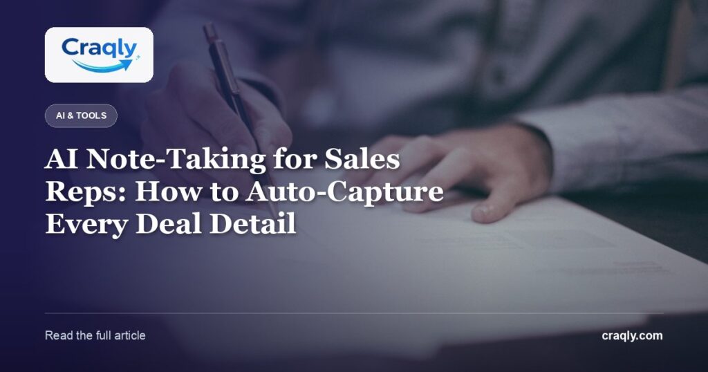 AI Note-Taking for Sales Reps: How to Auto-Capture Every Deal Detail