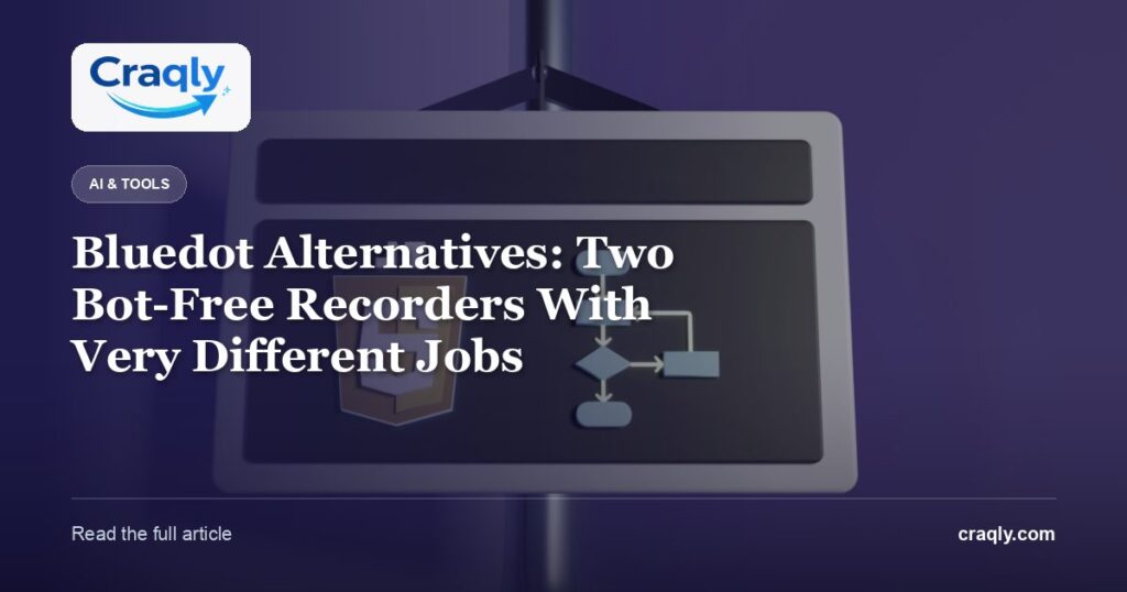 Bluedot Alternatives: Two Bot-Free Recorders With Very Different Jobs