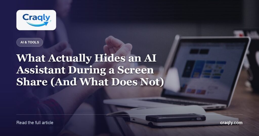 What Actually Hides an AI Assistant During a Screen Share (And What Does Not)